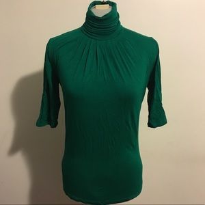 Banana Republic Green Zip Turtleneck